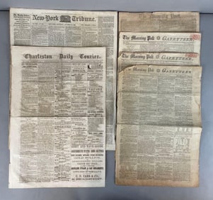 Group of 1800s Newspapers