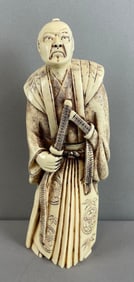 Japanese Carved Resin Samurai Ronin Figure