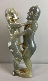 Chinese Carved Jade Erotic Couple Statue