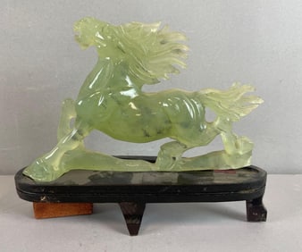 Chinese Carved Jade Wild Horse Statue