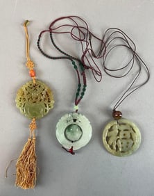 Group of Chinese Carved Stone Pendants