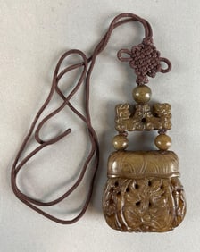 Chinese Carved Stone Pendant
