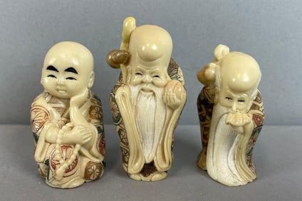 Group of Chinese Immortals Plastic Figurines