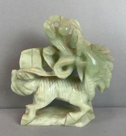 Chinese Carved Jade Horse Sculpture