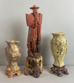 Group of Chinese Carved Soapstone Items