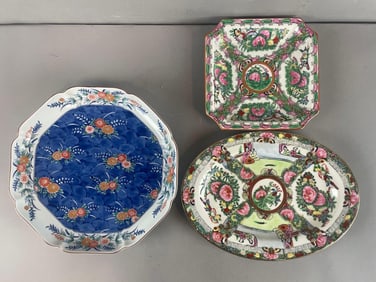Group of 3 Chinese Painted Porcelain Plates