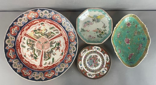 Group of Chinese Painted Porcelain Plates