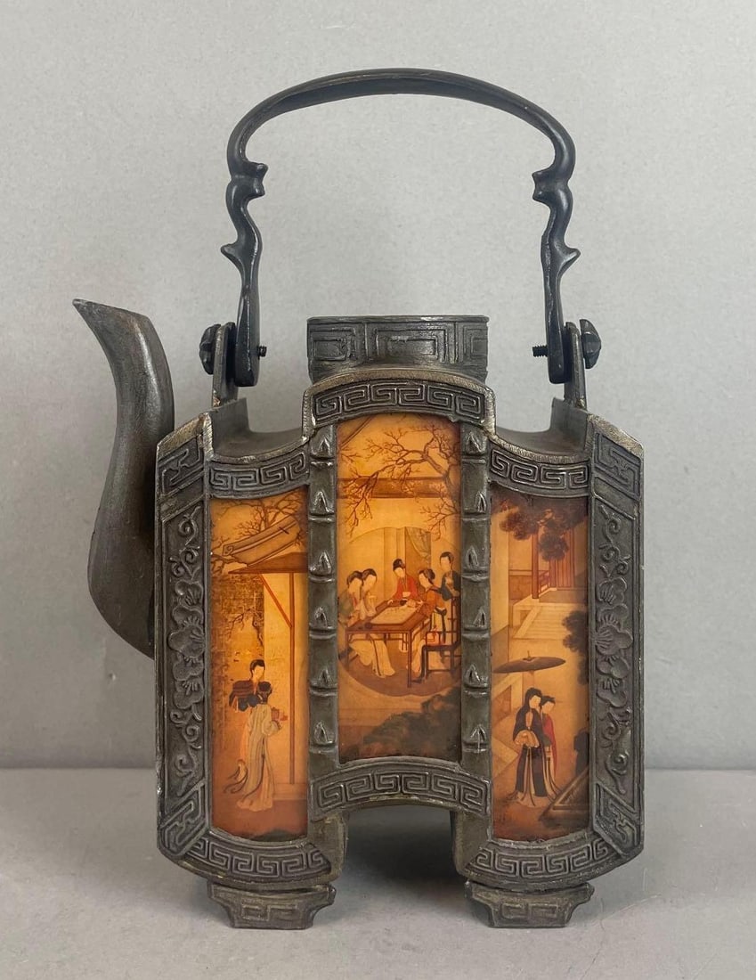Chinese Ornate Metal Teapot (1 of 5)