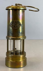 Vintage Welsh Brass Mining Oil Lantern