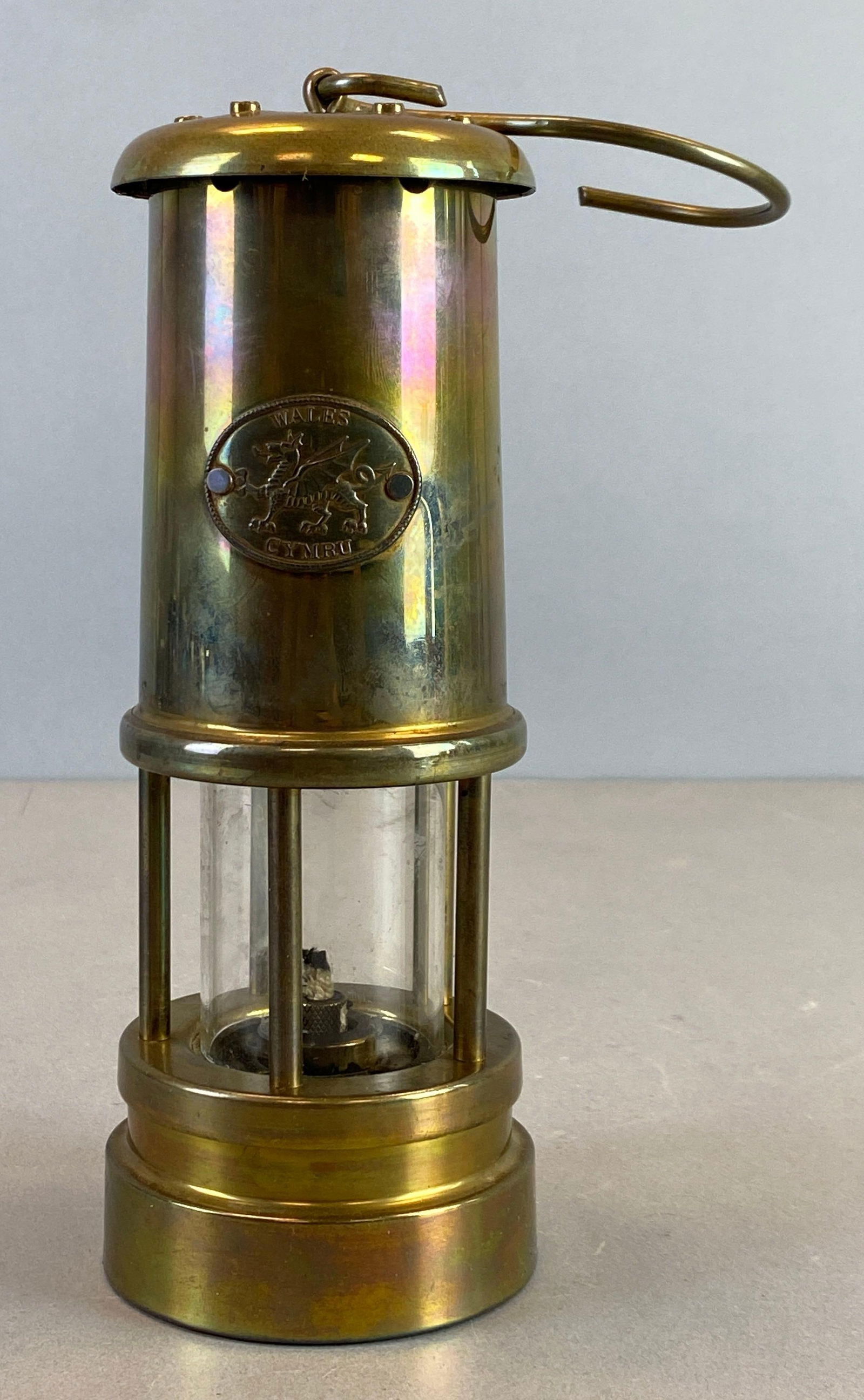 Vintage Welsh Brass Mining Oil Lantern (1 of 6)