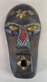 Vintage Hand Carved Tribal African Mask Wall Art
