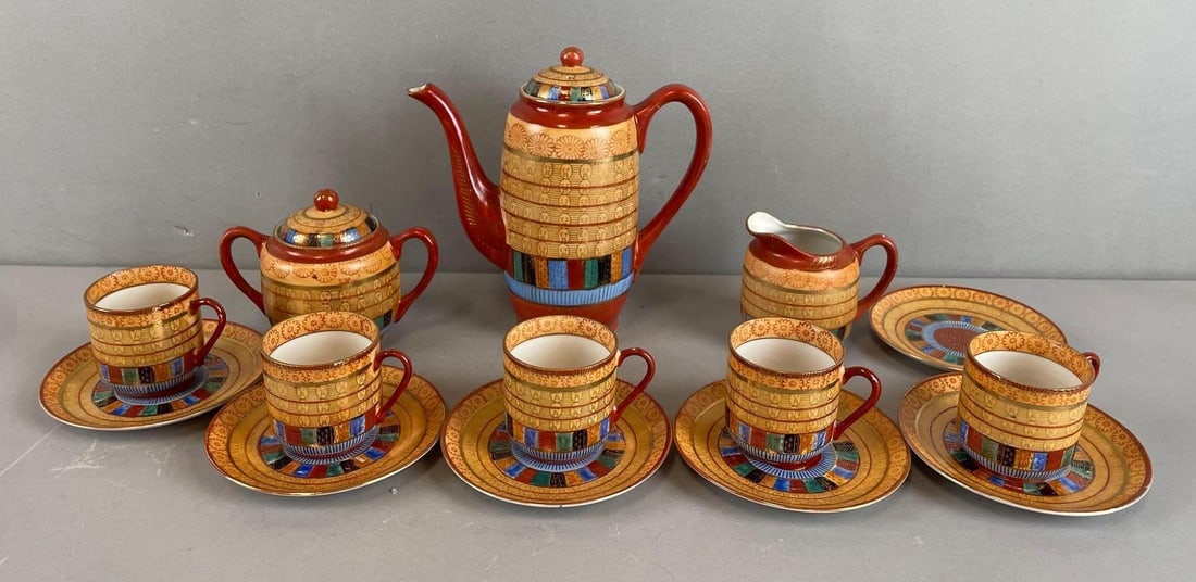 Japanese Thousand Faces Porcelain Tea Set (1 of 3)