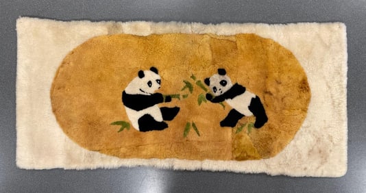 1988 Dapeng Chinese Fur Panda Rug