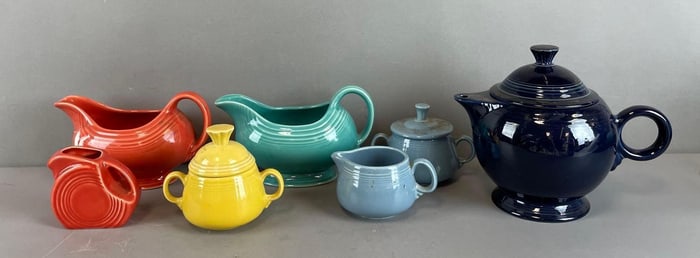 Group of Fiesta Ware Pitchers and More