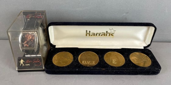 Group of Harrahs Casino Elvis Tokens and More