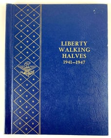 Group of (20) 1941-1947 Walking Liberty Silver Half Dollars in Whitman Album