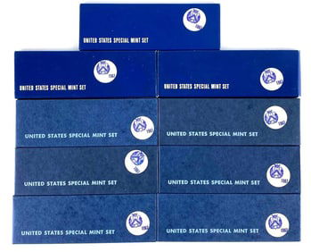 Group of (9) 1967 US Special Mint Coin Sets