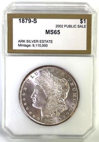 1879-S US Silver Morgan Dollar PCI MS65