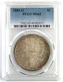 1885 O US Morgan Silver Dollar PCGS MS65