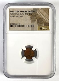 NGC Ancients Graded Western Roman Empire Valentinian II Coin
