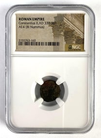 NGC Ancients Graded Roman Empire Constantius II Coin