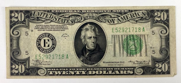1934 A $20 Federal Reserve Note