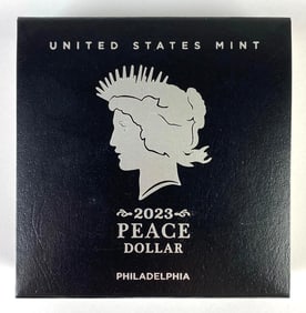 Uncirculated 2023 US $1 Peace Silver Dollar