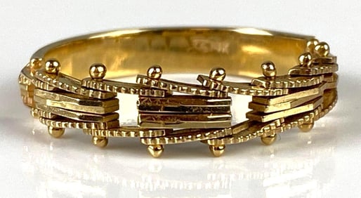 14K Gold Chain Ring