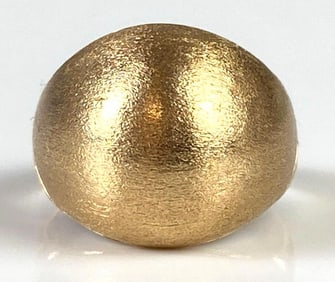 14K Gold Dome Ring