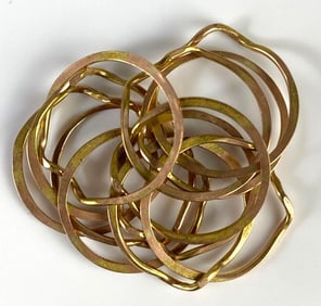 14K Gold Layered Puzzle Ring