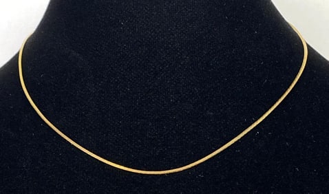 14K Gold Box Chain Necklace