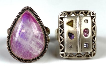 Group of 2 Sterling Silver Rings