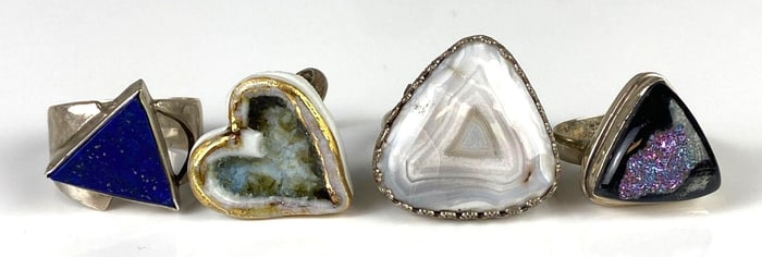 Group of 4 Costume Jewelry Rings