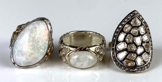 Group of 3 Costume Jewelry Rings