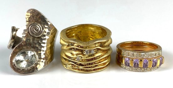 Group of 3 Costume Jewelry Rings