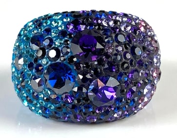Swarovski Crystal Purple/Blue Ring