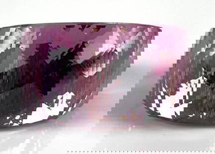 Swarovski Crystal Pink/Purple Faceted Ring: Size 8 1/2, With original box.