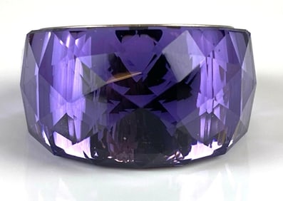 Swarovski Crystal Purple Faceted Ring