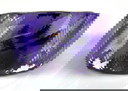Swarovski Crystal Purple Faceted Ring: Size 8 1/2, With original box.