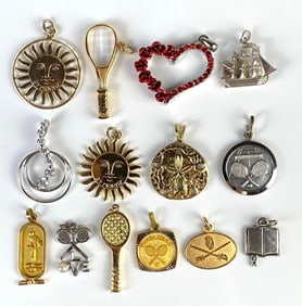 Group of Costume Jewelry Necklace Pendants