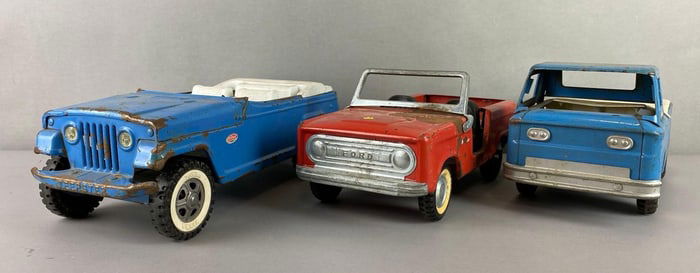 Group of 3 Pressed Steel Vehicles