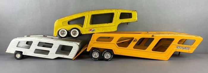 Group of 3 Pressed Steel Car Haulers