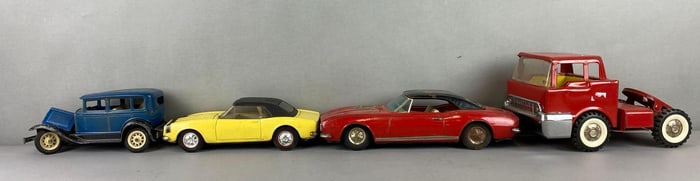 Group of 4 Steel Pressed Assorted Vehicles