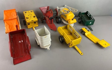 Group of 8 Pressed Steel Trailers and More
