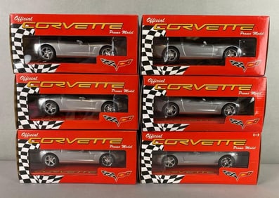 Group Of 6 2010 Corvette Coupe Promo Model Cars