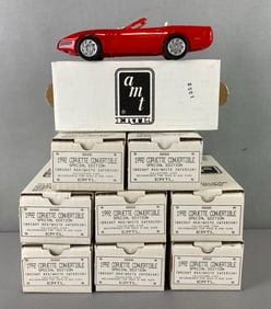 Group of 9 AMT ERTL 1992 Corvette Convertible Cars