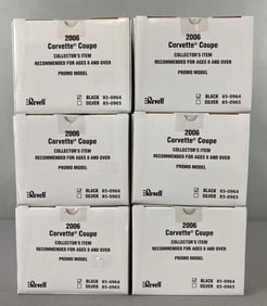 Group of 6 Revell 2006 Corvette Coupe Promotional Model Cars