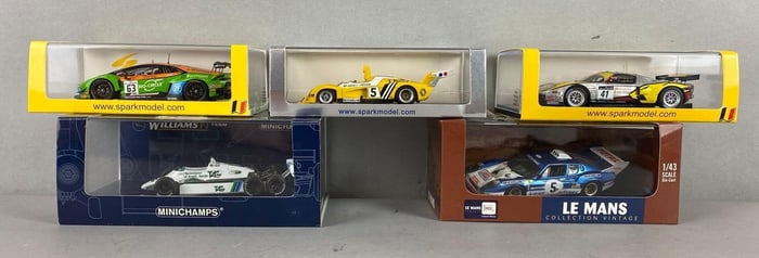 Group of 5 Die-Cast Race Cars