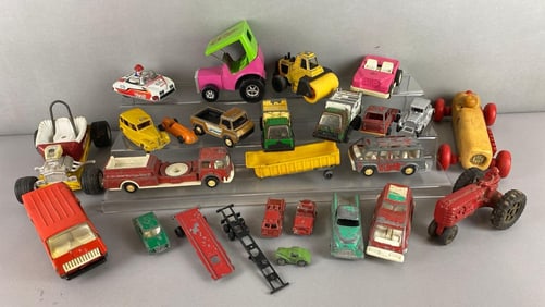 Group of Die-Cast Vehicles and More