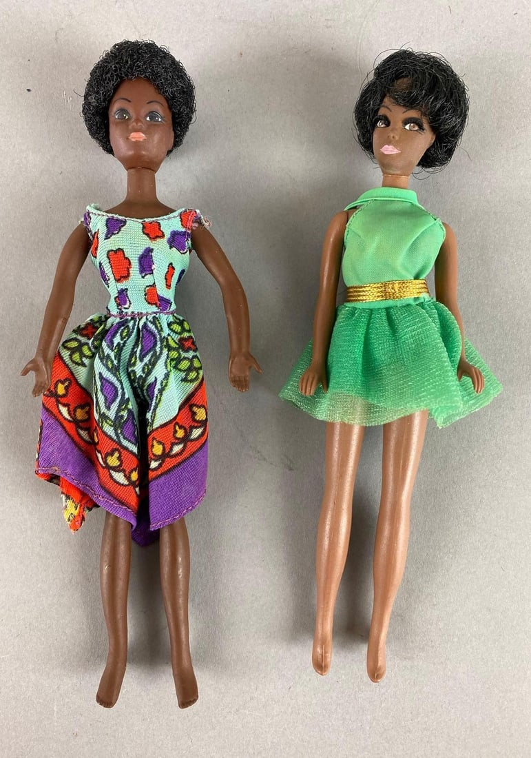 Group of 2 1970s Topper Dawn Black Dolls (1 of 6)